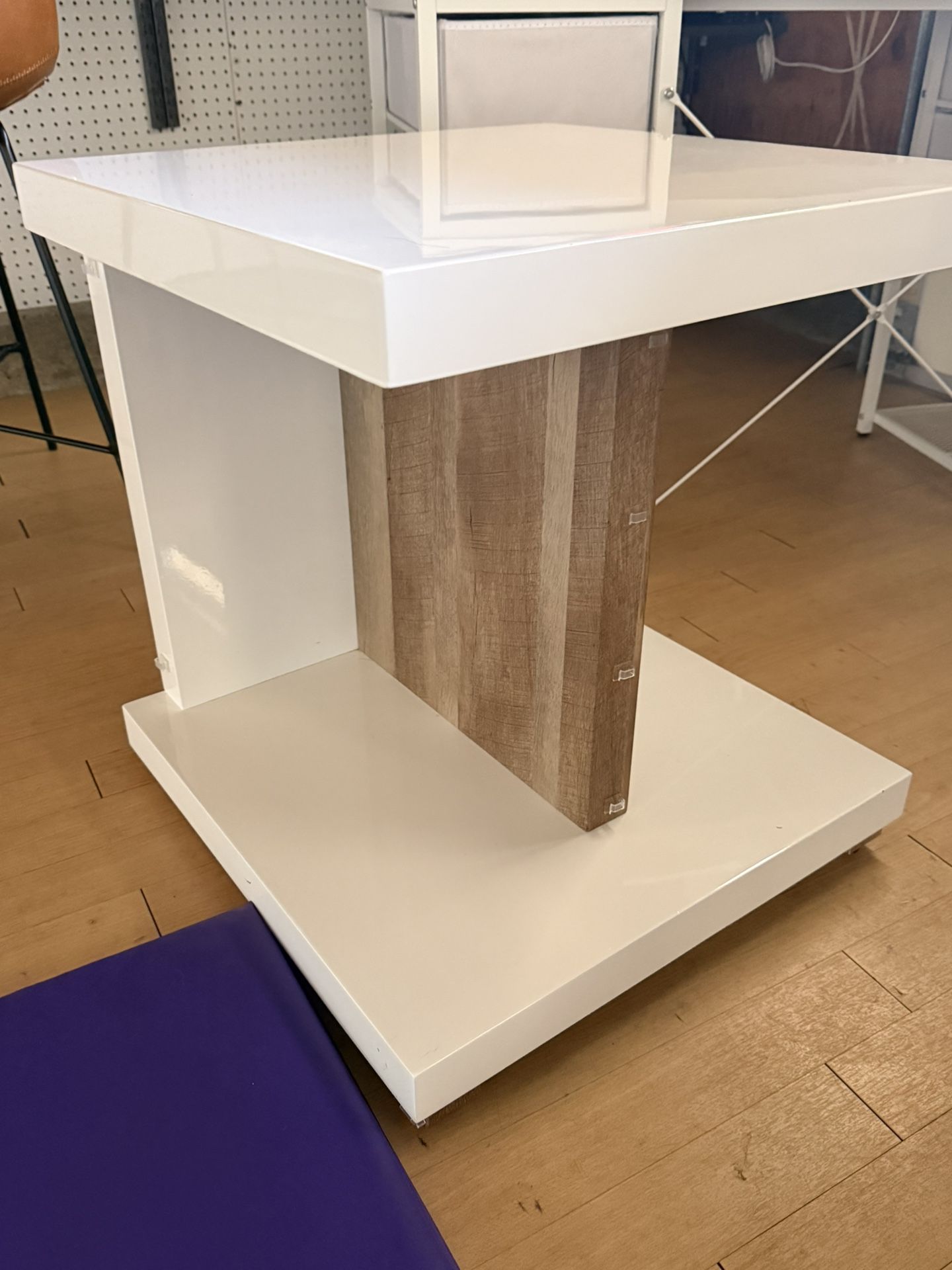 White And Gray Side Table