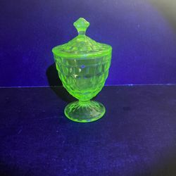 Uranium Glass Jeanette Glass With Kid