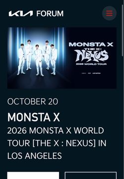 Monsta X 2 tickets!