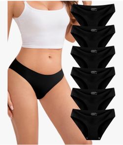Womens Underwear Seamless Bikini No Show Panties Soft Invisibles 6 Pack