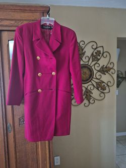 Tahari  Fushia double breasted coat
