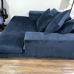 Blue Chaise Lounge Chair