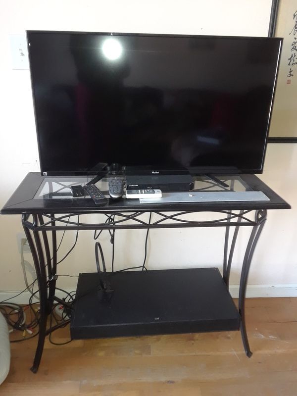 Wrought Iron And Glass Top Tv Stand Only For In Queens Ny Offerup
