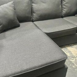 Grey Sectional w/ Pillows