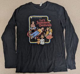 Steven Rhodes Let's Summon Demons Black Long Sleeve T Shirt