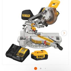 20V Cordless 7-1/4 in Sliding Miter Saw With Battery 