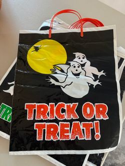 Vintage Halloween Trick or Treat Plastic Bags Lot of 6
