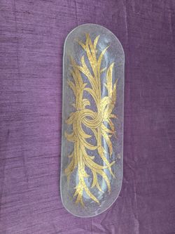 Mcm gold oblong tray