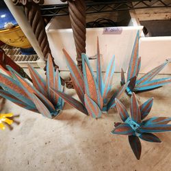 Set of 4 metal agave "plants'