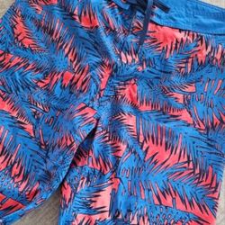 Men's Blue/Red Bathing Suit - Size Medium