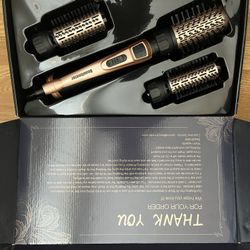 Beauty meter Rotating Hot Air Brush, W/ 2 Interchangeable Brushes