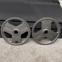 Cast Iron Olympic Weight Plates 35lb (pair)