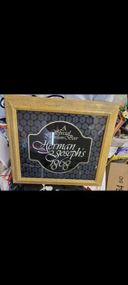 Herman Joseph's 1868 Beer Framed Mirror Sign