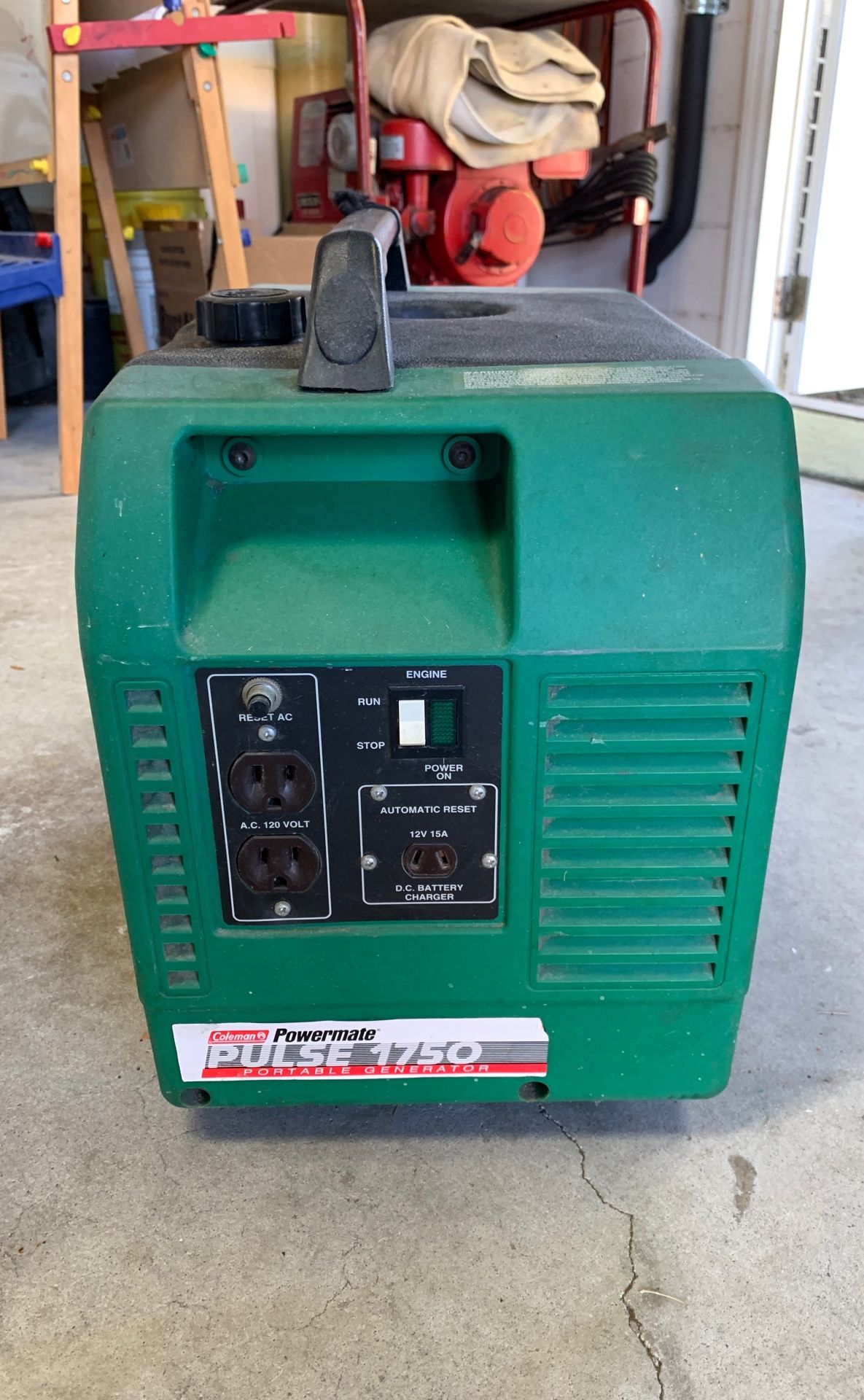 Coleman Powermate Pulse 1750 portable generator.