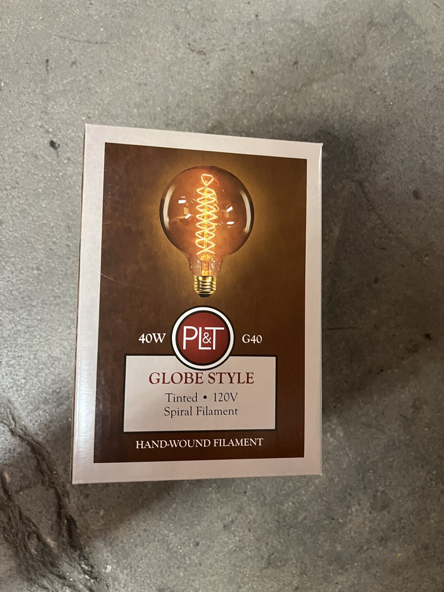 24 PL&T TINTED Victorian Edison Radio Style Light Bulb 40W Hand-Wound Filament