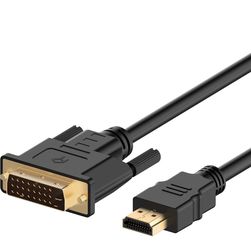 Rankie HDMI to DVI Cable, Male to Male CL3 Rated High Speed Bi-Directional, 6 Feet (Black)
