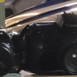 TWO CANON EOS CAMERAS. ONE DIGITAL  ONE FILM. CANON  70-300  LENS