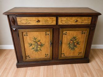 Tuscan Style Buffet Cabinet / Sideboard – Hand Painted – Solid Wood