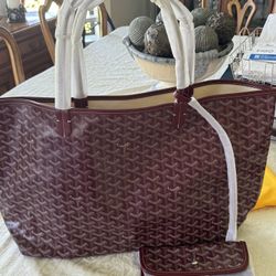 Burgundy Large Size Tote, Brand New