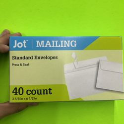 40 Count Envelopes 3 5/8 In x 6 1/2 In