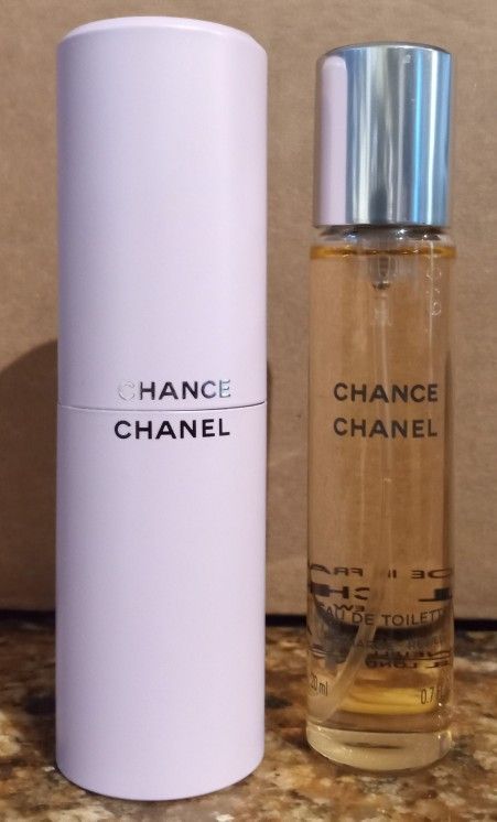 CHANEL CHANCE EAU DE TOILETTE PERFUME PLUS ONE REFILLABLE! 20ML/0.7FLOZ... NEVER USED