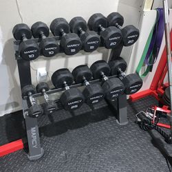 Marcy Dumbells & Stand