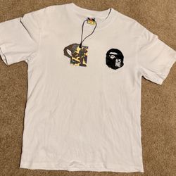 White bape tee