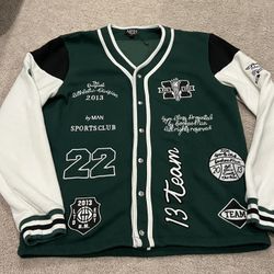 Green and White Varsity Jacket