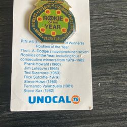 Dodgers Rookie Of The Year Pins