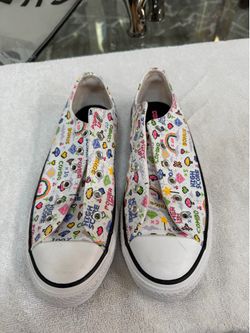 Converse All Star Girls Ox Sneakers Shoes Player One 670171F Video Game Size 6
