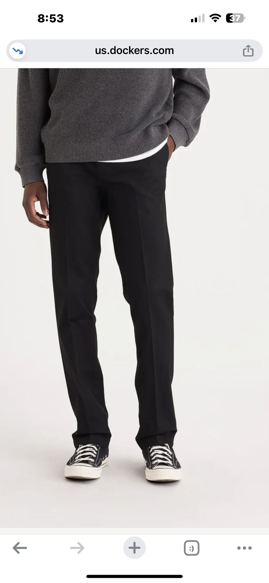 Dockers Signature Khakis, Straight Fit Black 