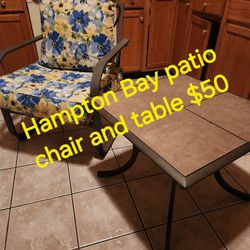 Hampton Bay Patio Chair And Table $50
