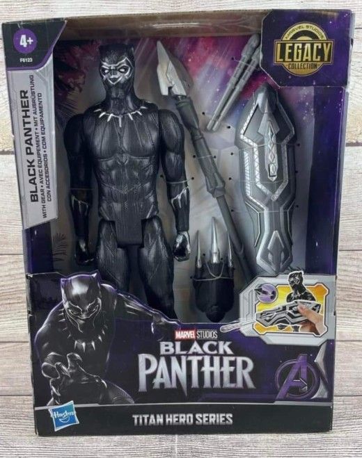 Marvel Avengers Black Panther Deluxe Blast Gear Action Figure Hasbro 12" NEW