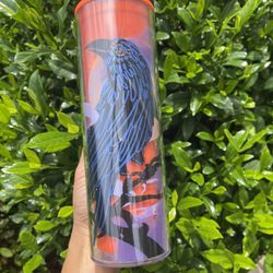 Starbucks Orange ‘Campfire Raven’ Black Bird Water Bottle Tumbler
