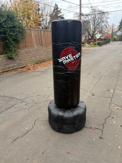 Large punching bag and stand