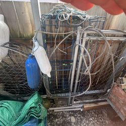 3 Crab Pots And Floating Markers