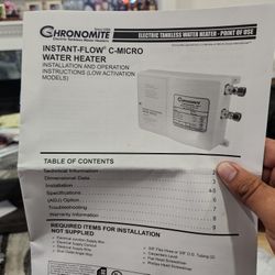 Instant Flow C Micro Water Heater