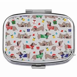 Dachshunds In Sweaters Pill Box 🐾 Doxie Wiener
