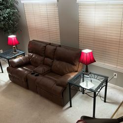 Leather Couch / Electronically  Adjustable.