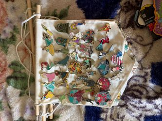 Disney pins and pin holder