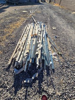Large Lot of Galvanized Threaded Steel Rods