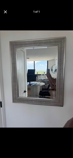 Silver wall mirror