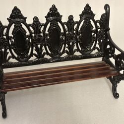 Antique Mini Cast Iron Bench , Toys. 