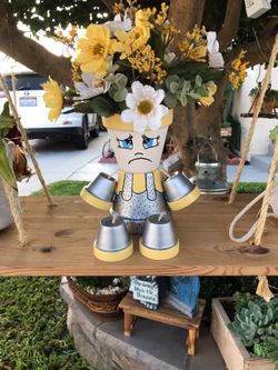 Creative flower little people pots