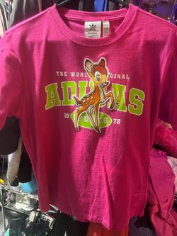adidas Originals x Disney Bambi Graphic Tee Pink - Women’s Size Medium