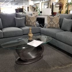 Brand New Gray Linen Sofa + Loveseat 2PCs Set