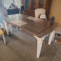 Dining Room Table And China Cabinet With Four Chairs