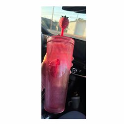 Viral pink strawberry cup