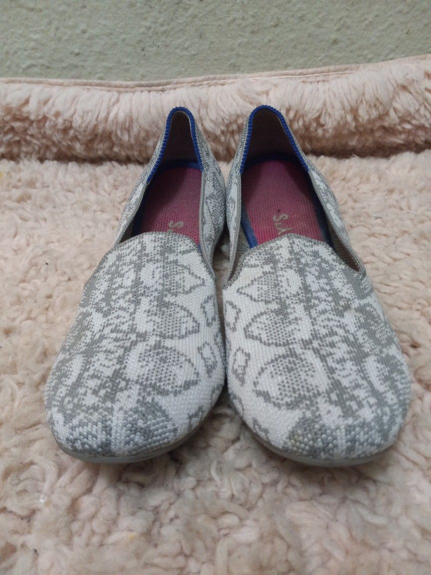 Rothy's The Loafer Ivory Grey Snake New Years Secret Limited