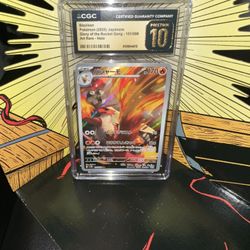 CGC Pristine 10 Pokemon Blaziken AR 101/098 SV10 Glory of Team Rocket Japanese